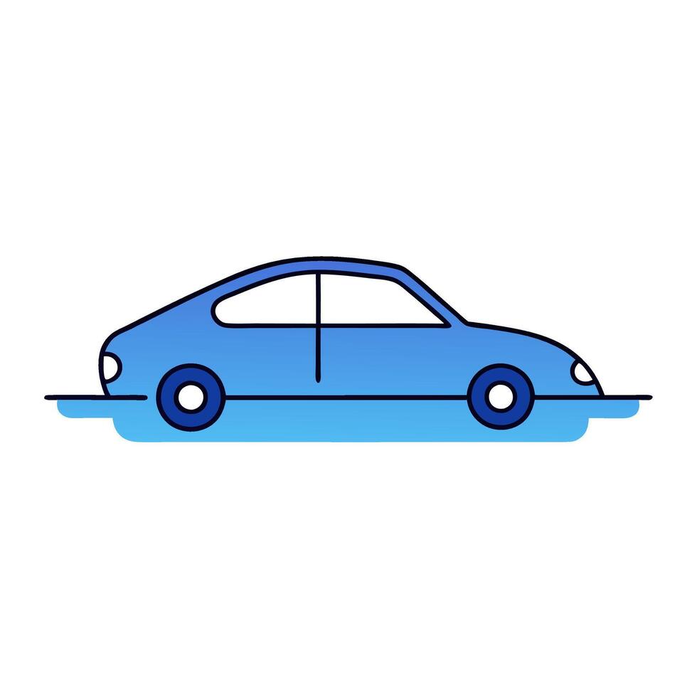 Car Illustration of Modern and Sleek vector