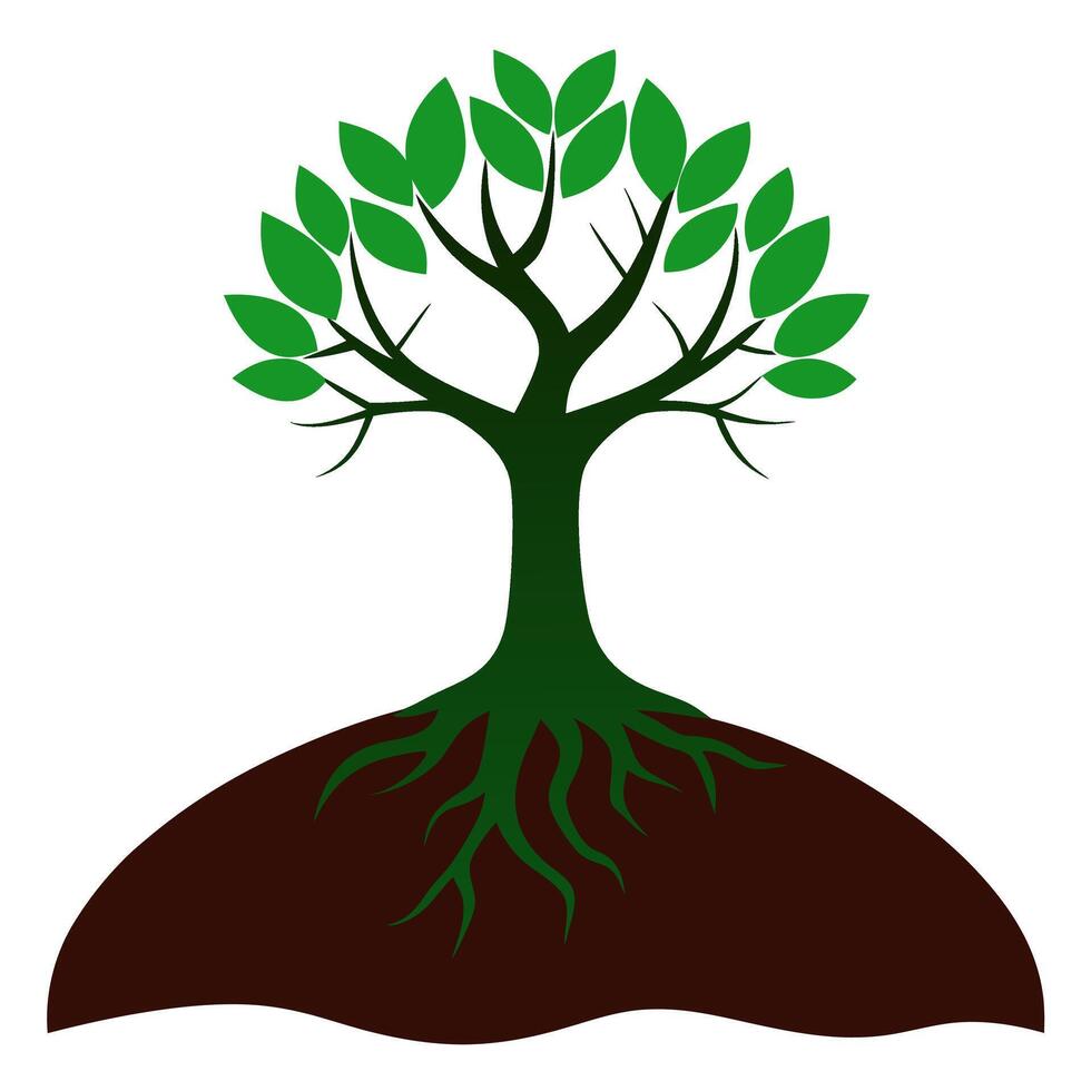 Simple and Elegant Green Tree Logo Illustration for Eco Projects vector