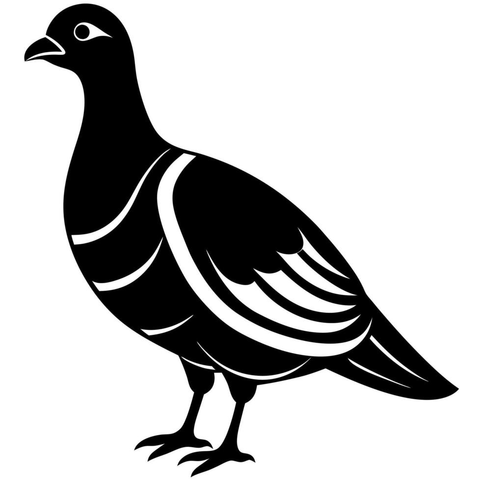 Quail Bird Silhouette for Elegant Nature Illustrations vector