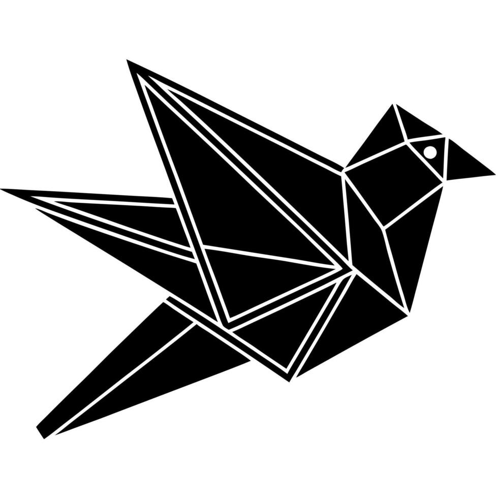 Unique Bird Logo Design with Origami Style Silhouette for Businesses vector