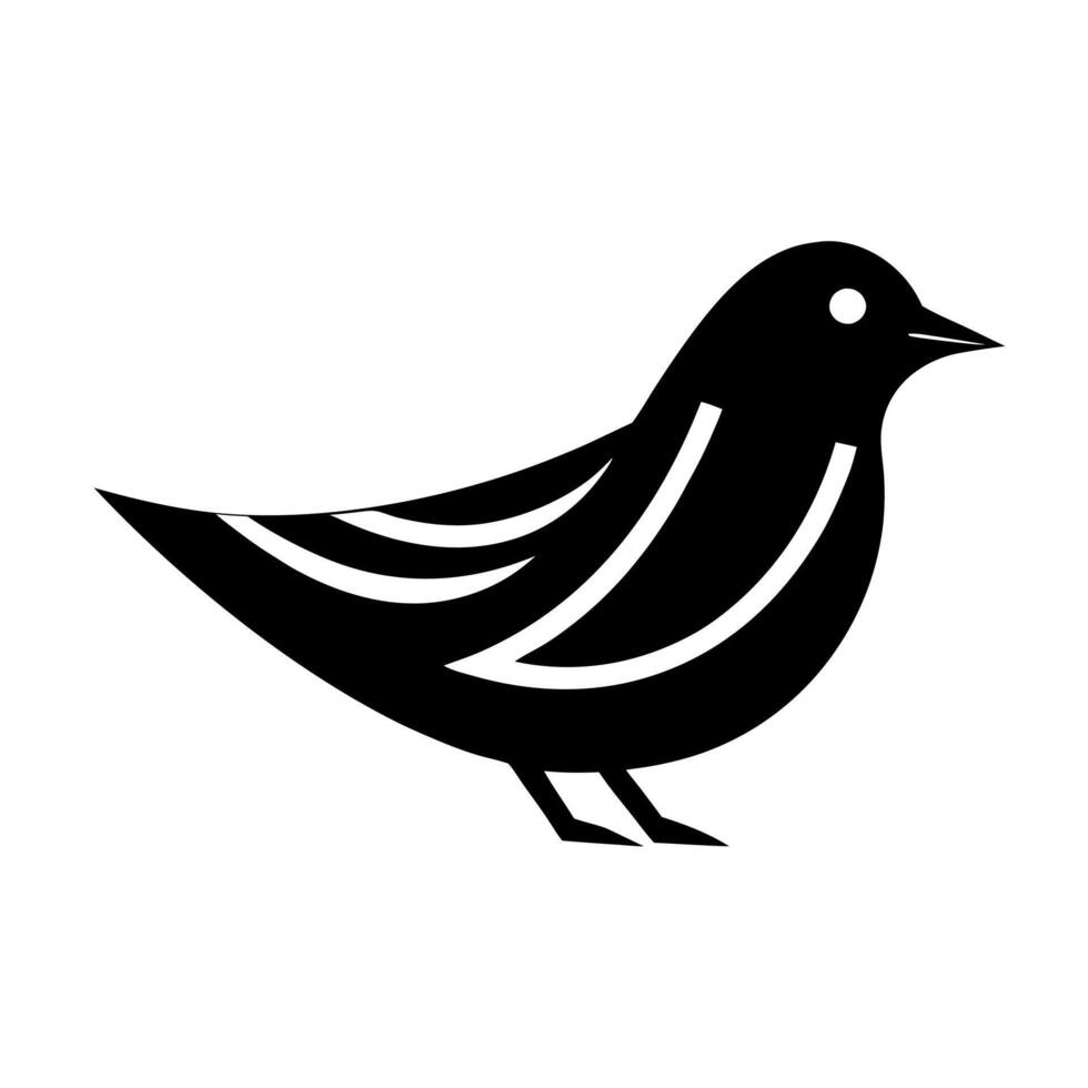 Unique Bird Icon Silhouette Logo for Professional Branding Needs vector