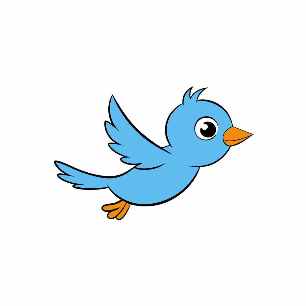 Minimalist Cute Bird Clip Art for Kids Adorable Child Bird Illustrations Perfect for Creative Projects vector