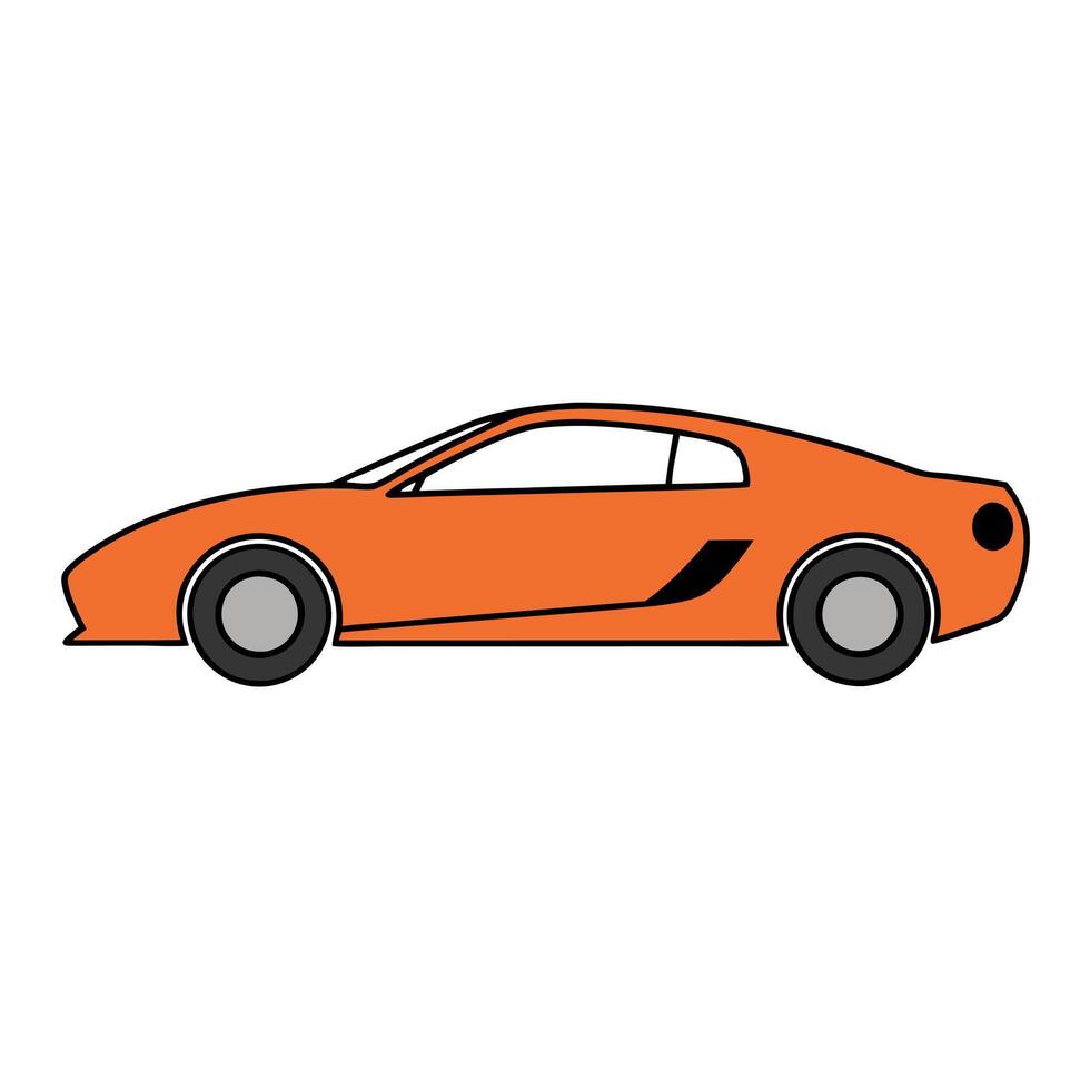 Sleek Car Design in a High-Quality Illustration vector