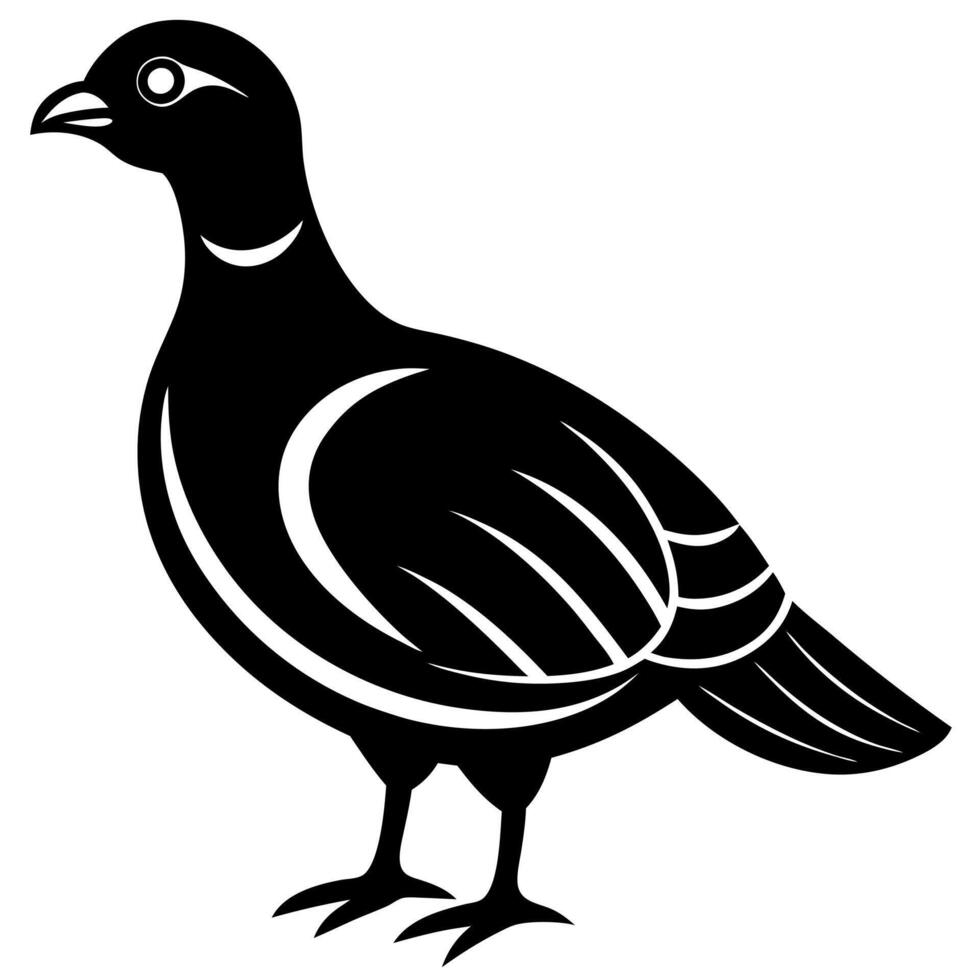 Stunning Quail Bird Silhouette Art Ideal for Minimalist and Nature vector