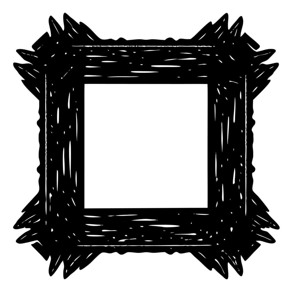 Vintage Wooden Frame with Natural Texture for Decoration vector