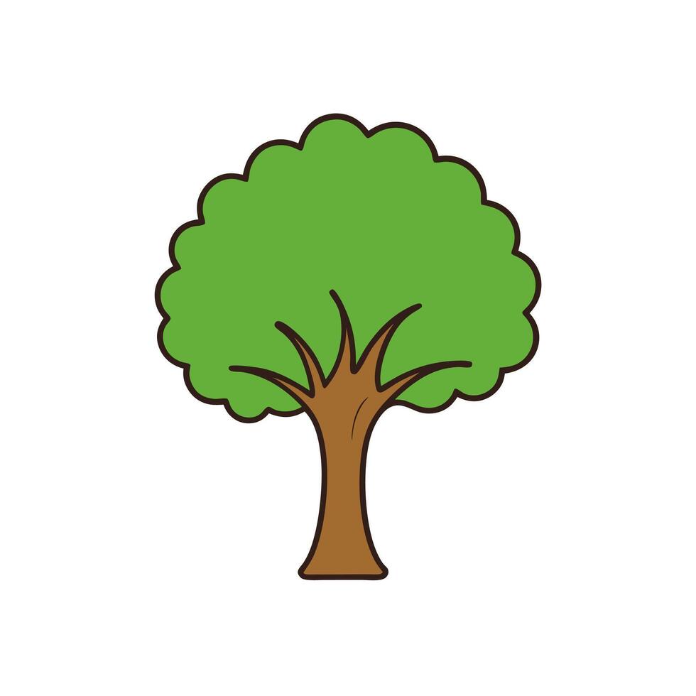 Lush Green Tree Illustration for Artistic and Decorative Use vector