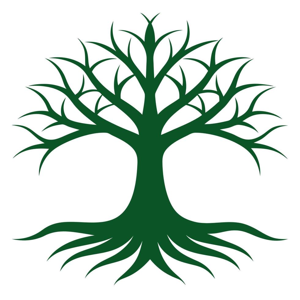 Simple and Elegant Green Tree Logo for Eco Projects vector