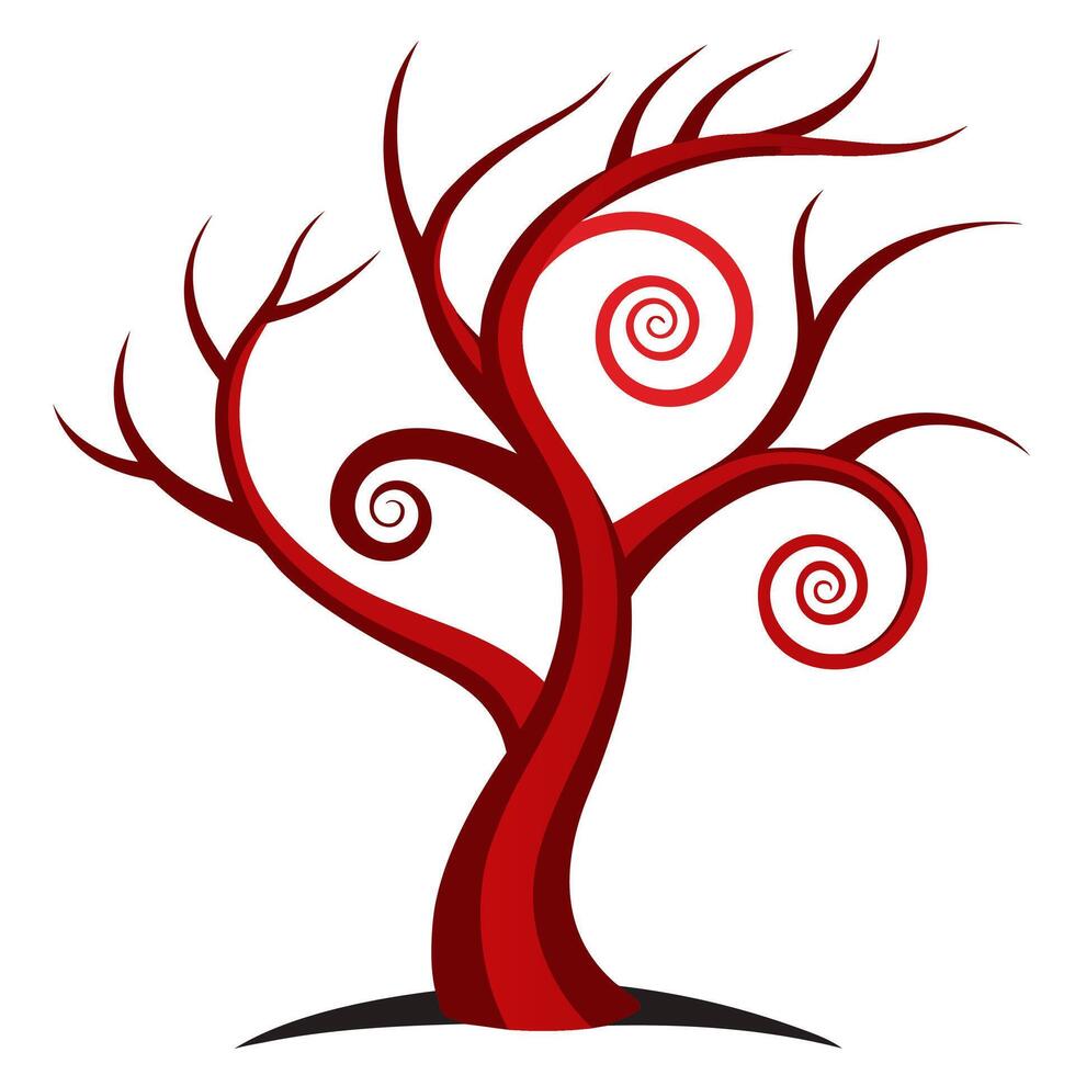 Beautiful Winter Tree Clip Art with Snowy Branches for Seasonal Graphics vector