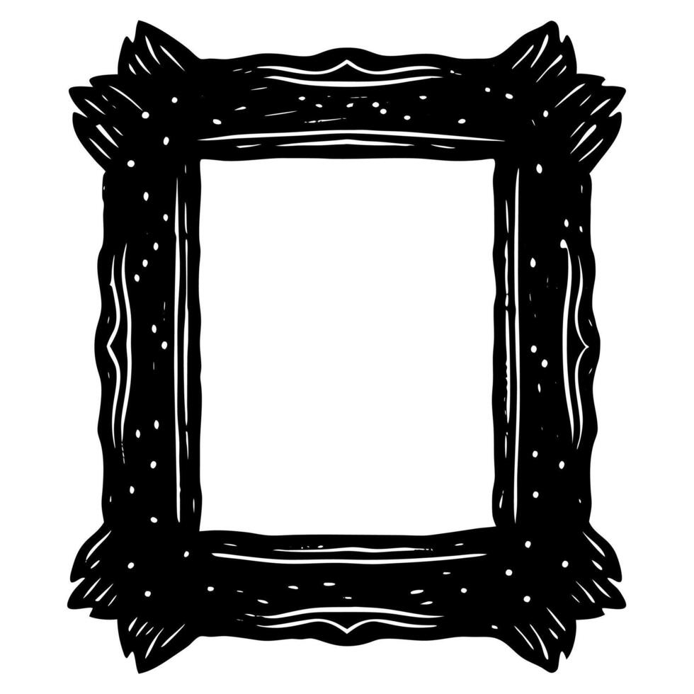 Rustic Wooden Frame for Home Decor and Art Display Ideas vector