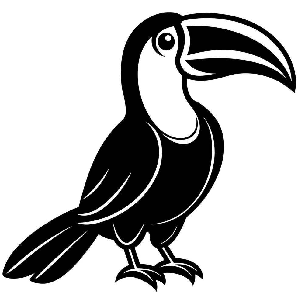 Beautiful Bird Silhouette Illustration for Nature Lovers and Minimalist vector