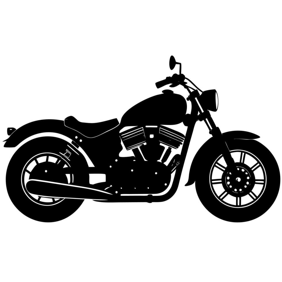 High-Quality Motorcycle Silhouette Illustration for Creative Use vector
