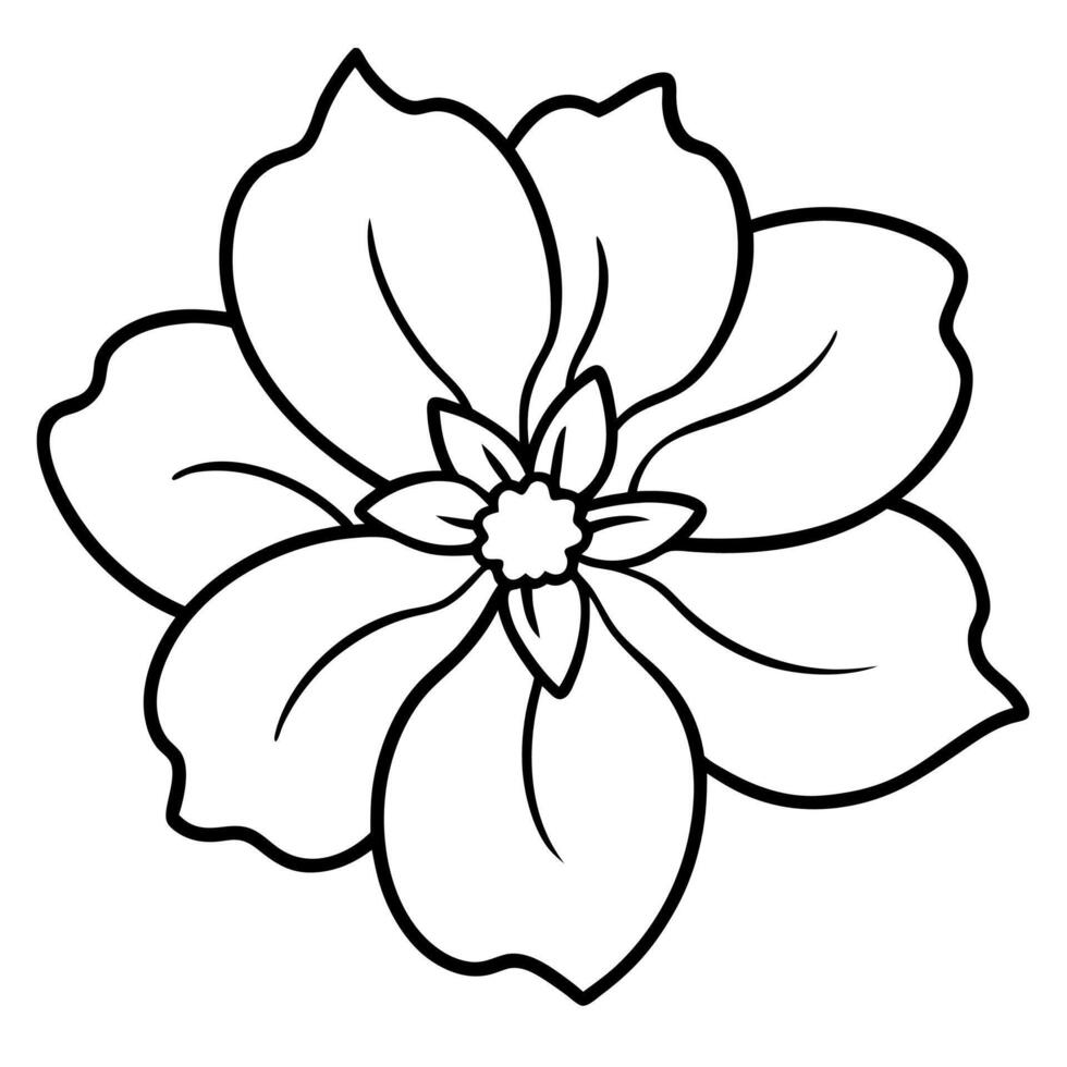 Minimalist Flower Line Art Silhouettes for Modern Digital Designs vector