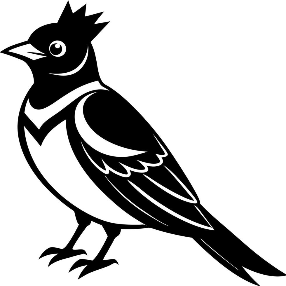 Beautiful Bird Silhouette Illustration for Nature Lovers and Minimalist Design 15 vector