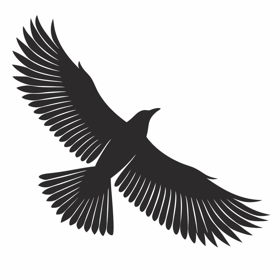 Bird Flying Silhouette Illustration Perfect for Art and Design Projects vector