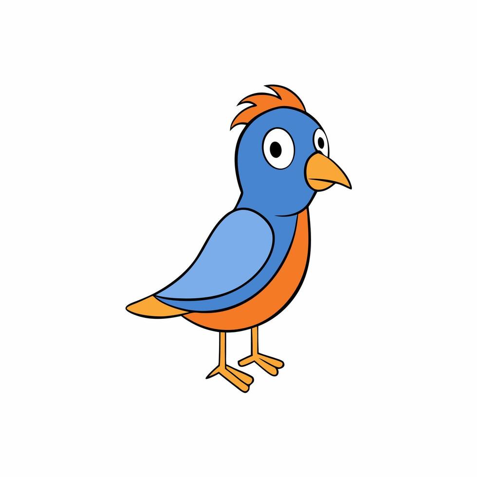 Yellow Bird Cartoon Illustration for Fun Designs and Projects vector