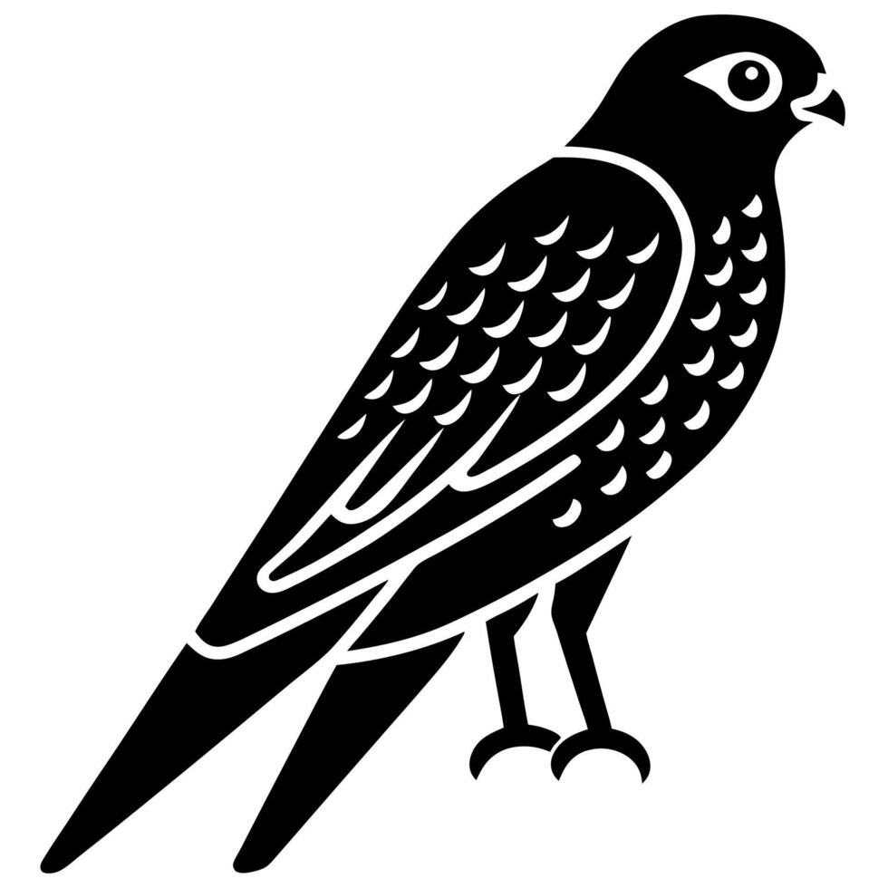 Kestrel Bird Silhouette Illustration Perfect for Modern Artwork vector
