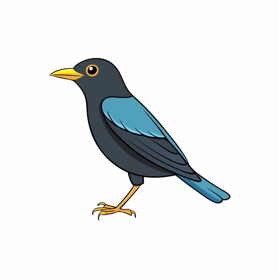 Adorable Bird Cartoon Illustration for Creative Kids and Fun Design Projects vector
