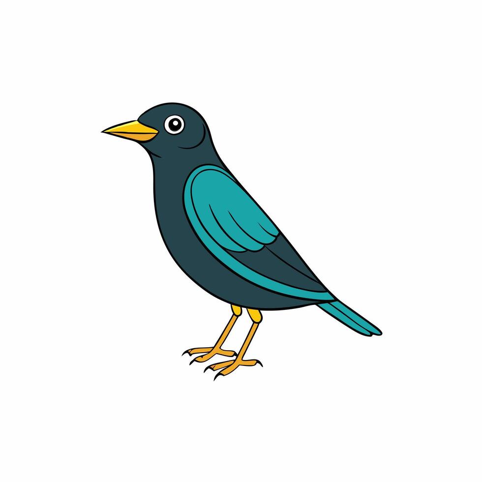Funny Bird Cartoon Illustration for Children's Books and Graphic Designs vector