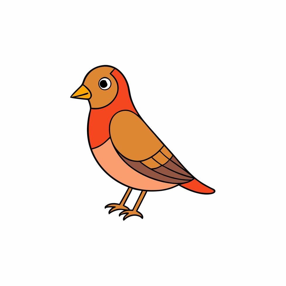 Vibrant Yellow Bird Cartoon Artwork for Posters and More vector