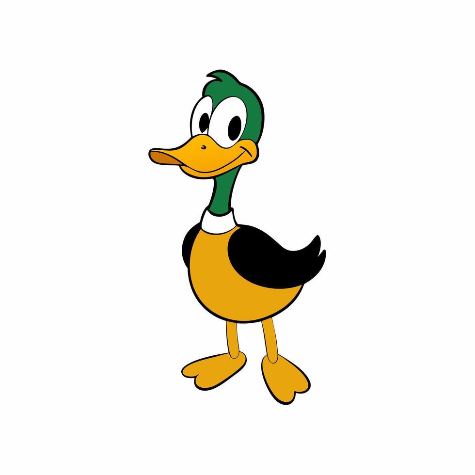 Bright and Fun Cartoon Duck Art for All Ages vector