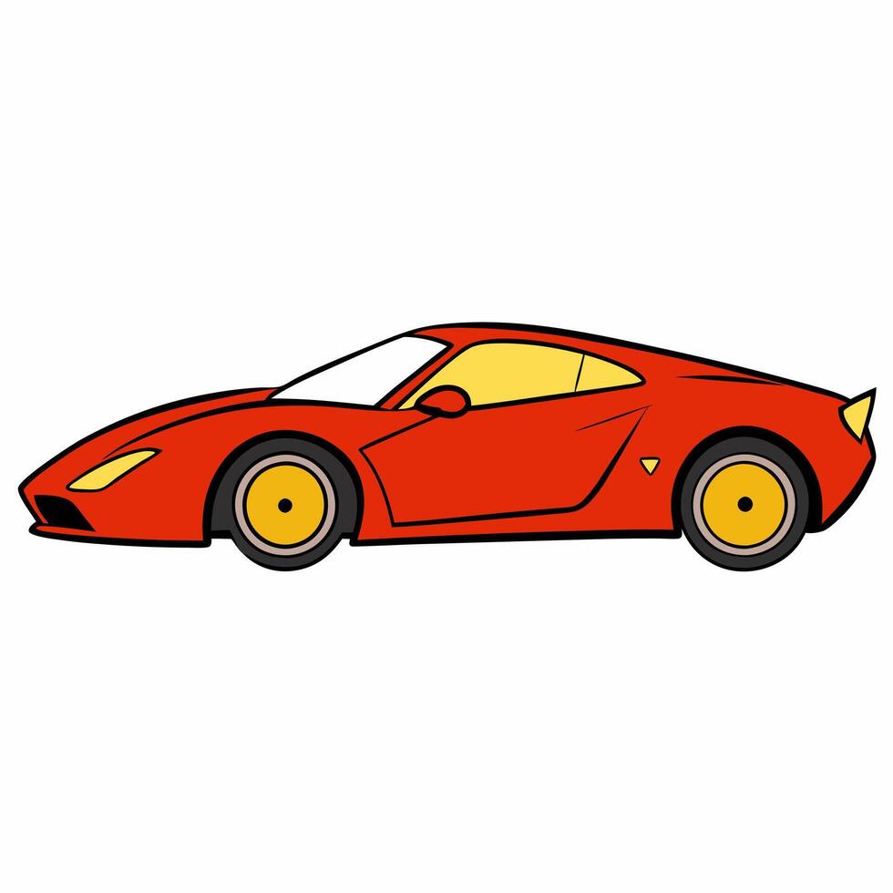 Minimalist Car Illustration for Digital Use vector