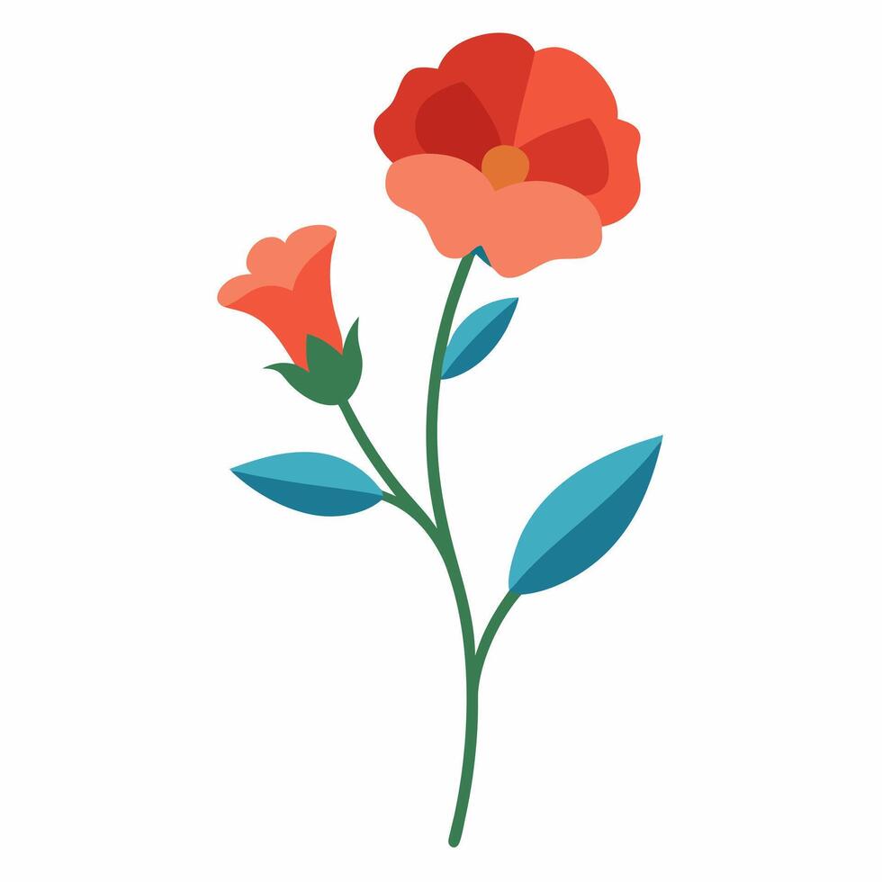 Beautiful Leschenaultia Flower Illustration for Prints vector