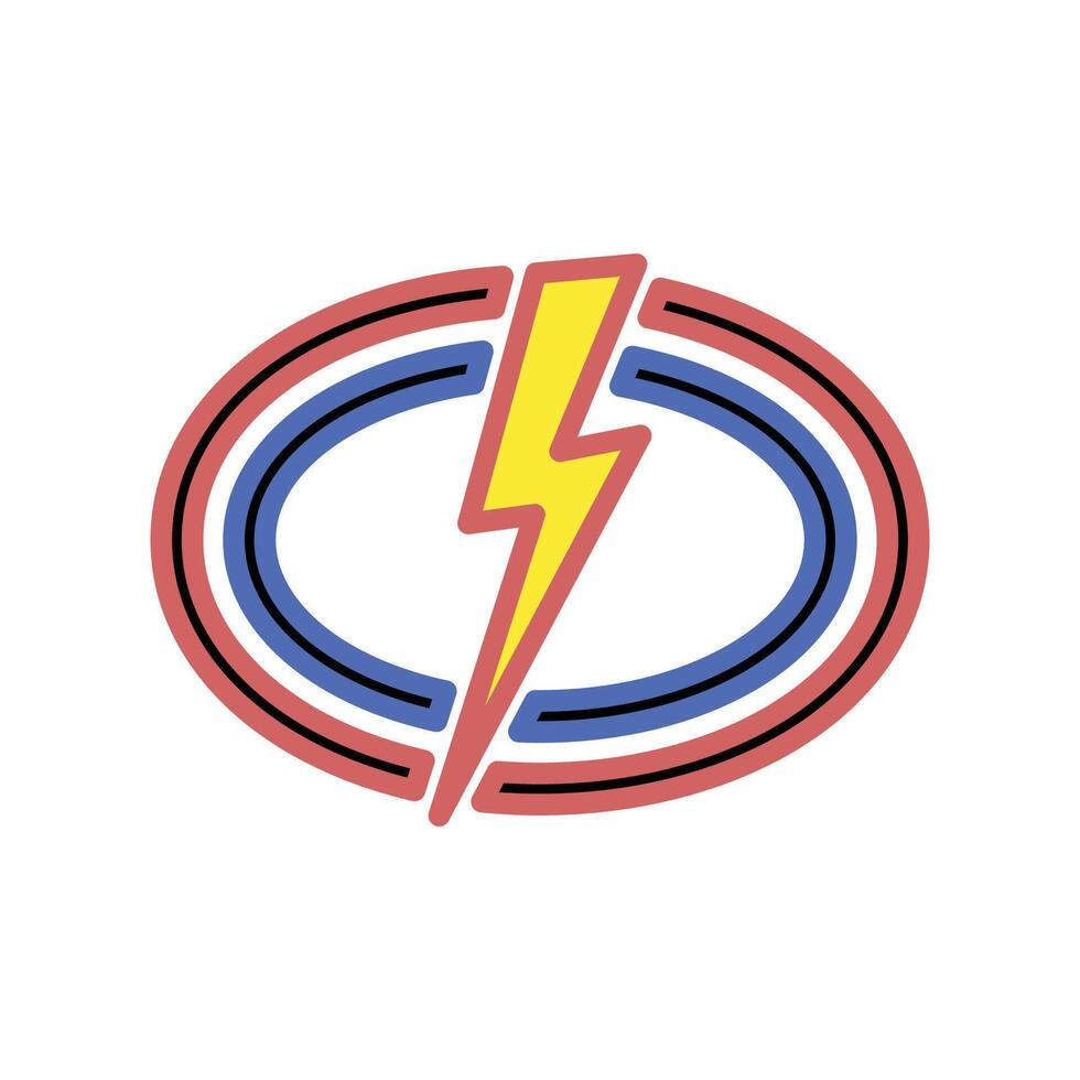 lightning bolt icon design template elegant style art vector