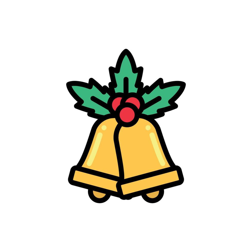 christmas bell icon design template elegant style art vector