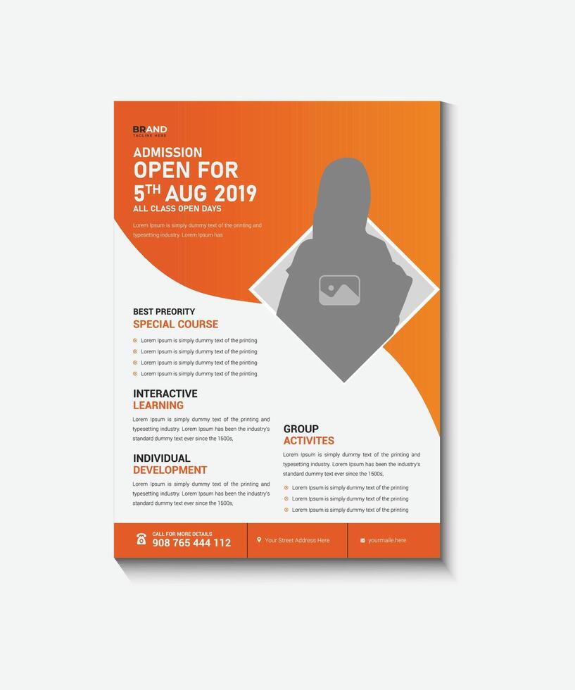 flyer or poster design template, Media Post And Story, poster flyer pamphlet brochure cover design, Course Poster Template vector