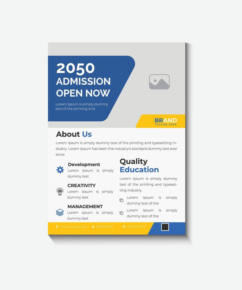 Back to online admission flyer template Kids school education admission flyer, Flyer Template Layout Design, Online class flyer design vector