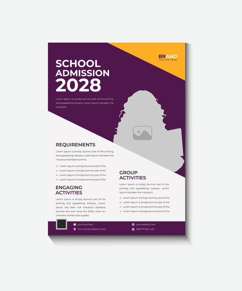 Private Tutor Flyer Template, Flyer Template Layout Design Free, Kids back to school education admission flyer poster template bundle, school kids education admission flyer Free vector