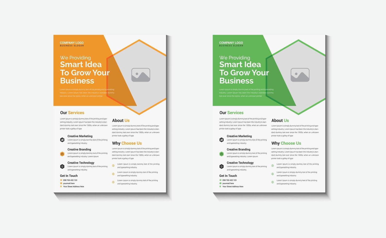 Corporate business flyer template design, abstract business flyer and creative design, Creative Corporate Business Flyer Brochure Template Design vector