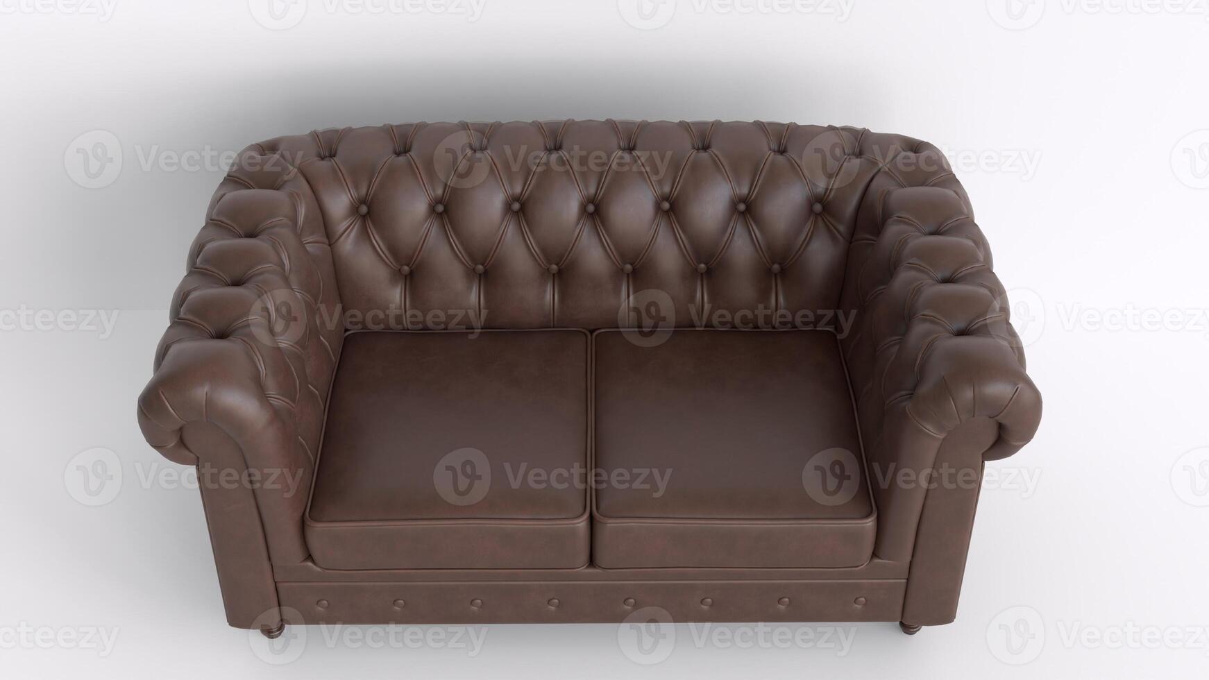 chesterfield sofa with white background photo