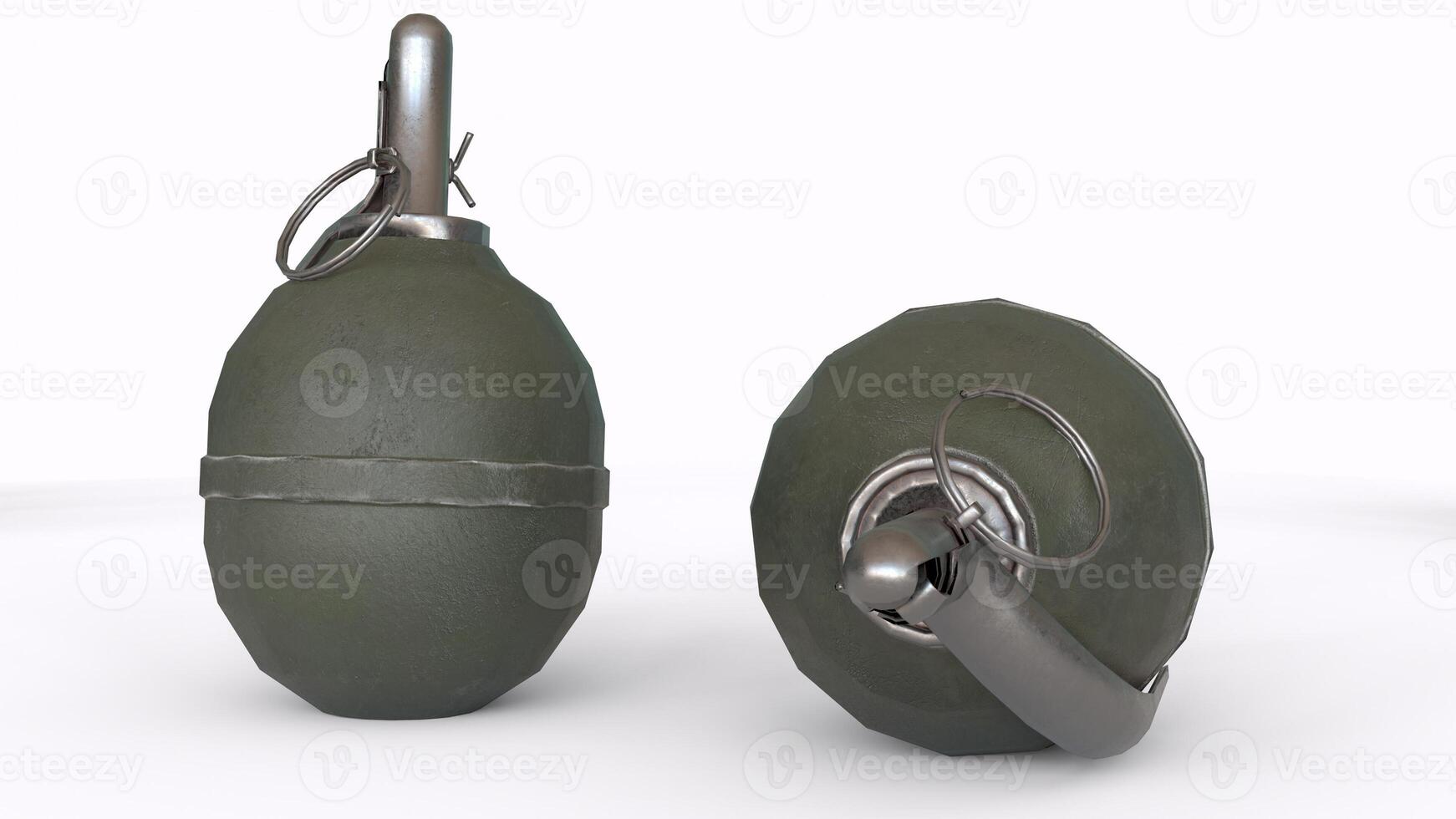 explosive grenade with white background photo