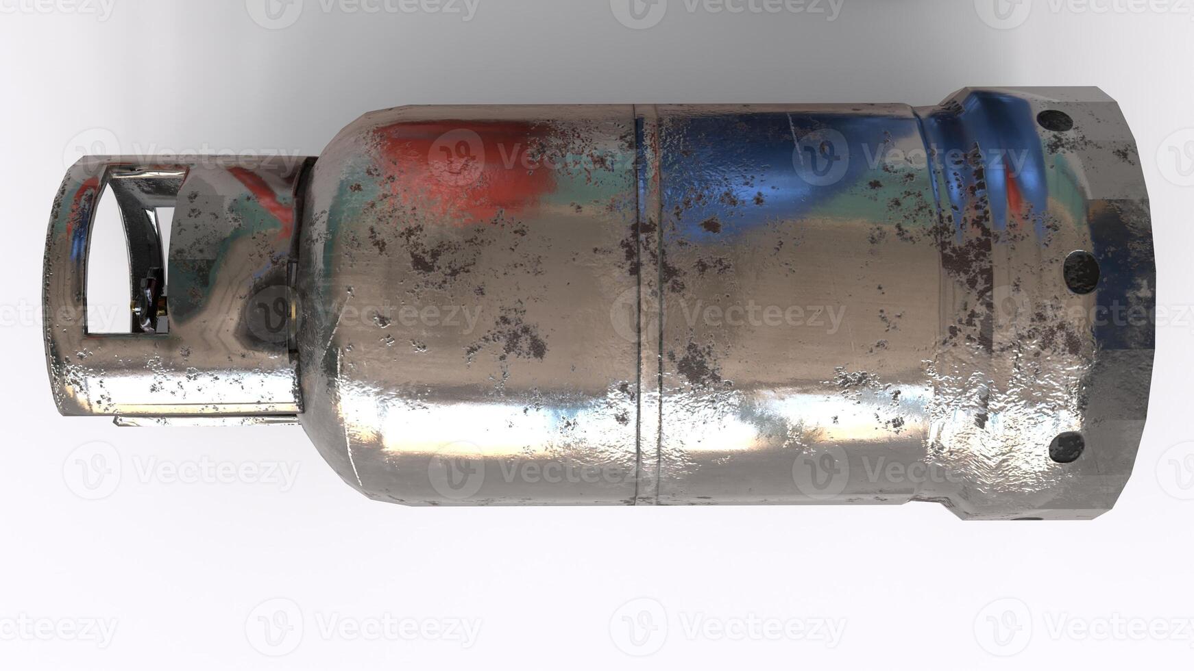 Flammable Gas Cylinder with white background photo