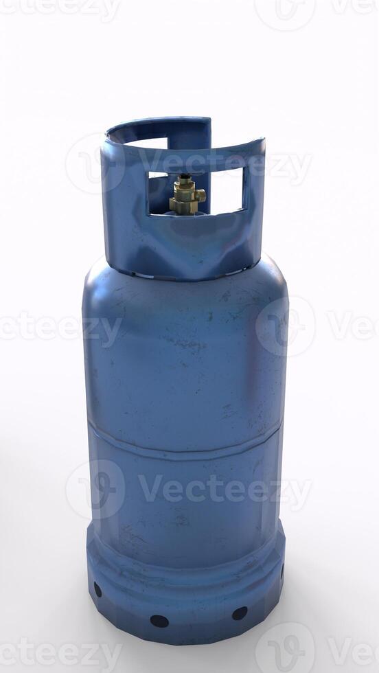 Flammable Gas Cylinder with white background photo