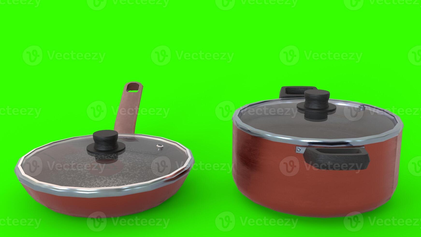 cooking utensils with green background photo