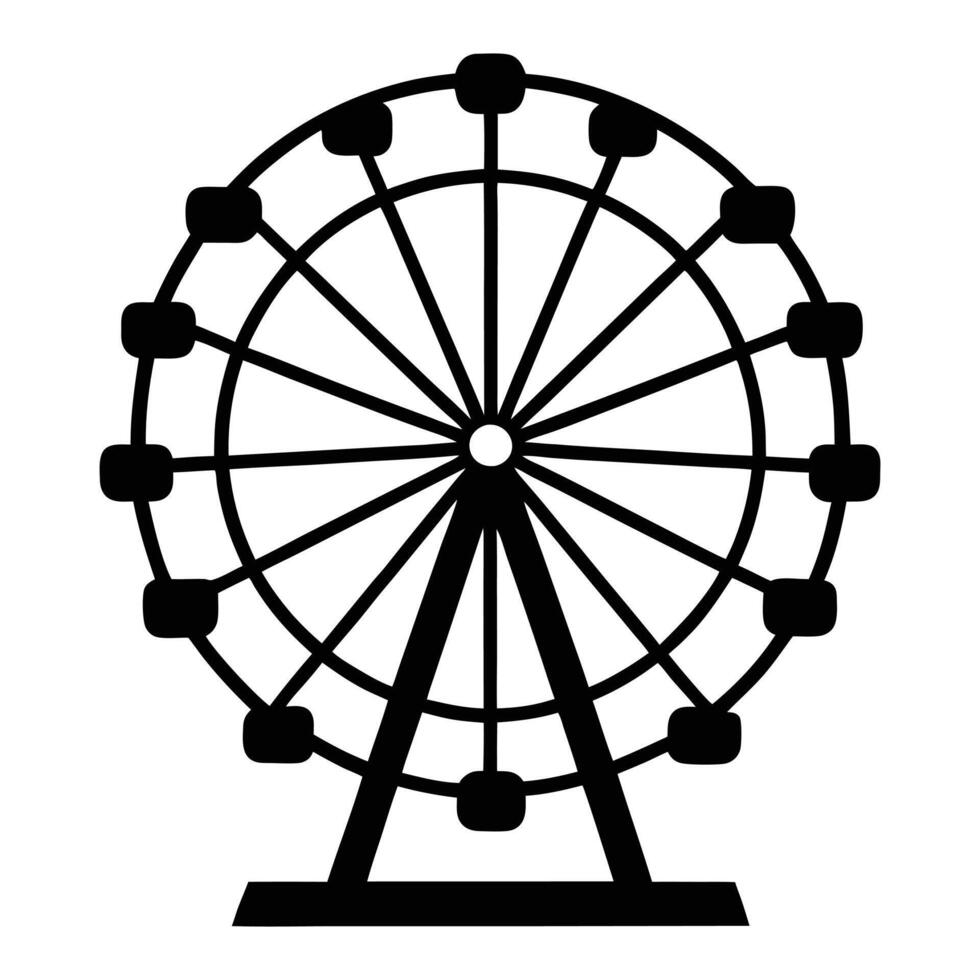 Ferris wheel icon illustration vector