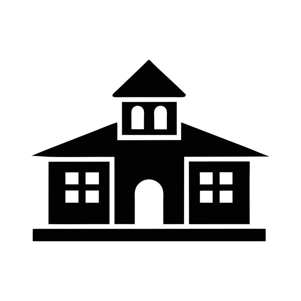 school building icon illustration vector