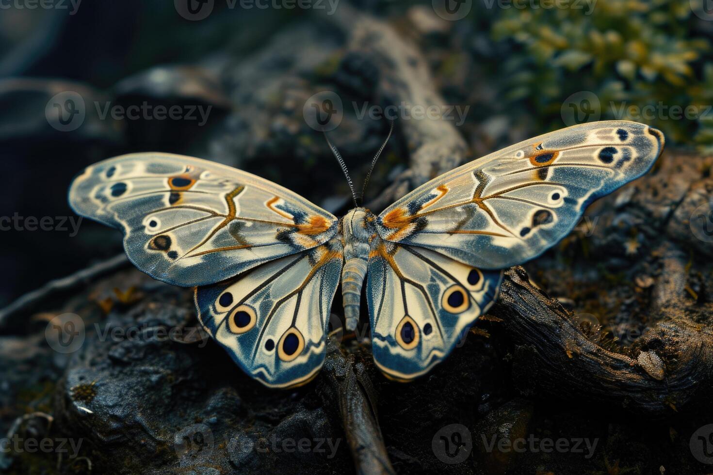 Butterfly of the true silkworm family photo