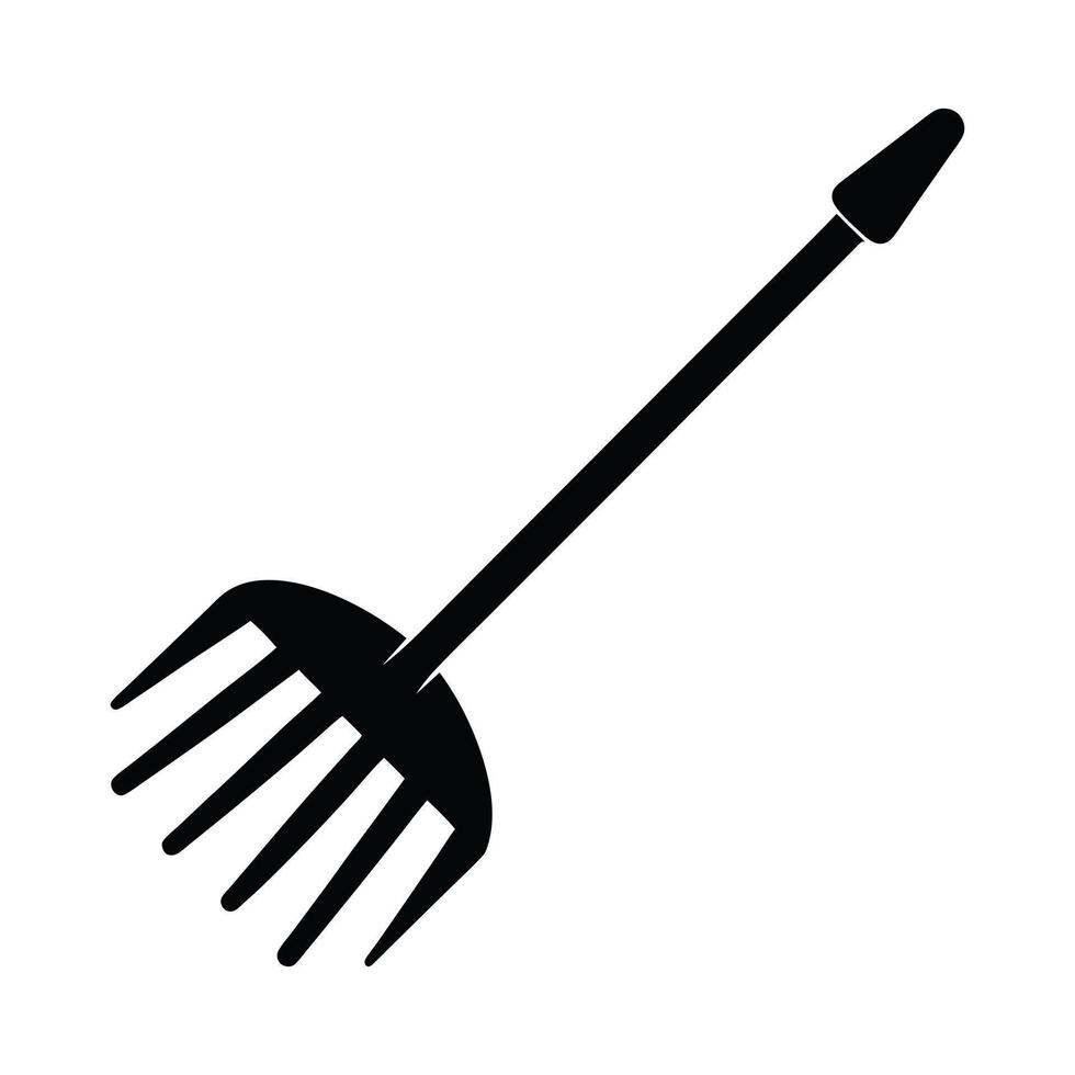 a black and white illustration of a rake vector