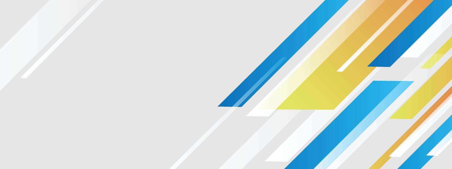 Abstract banner background. Modern gradient blue and yellow geometric shapes design. vector