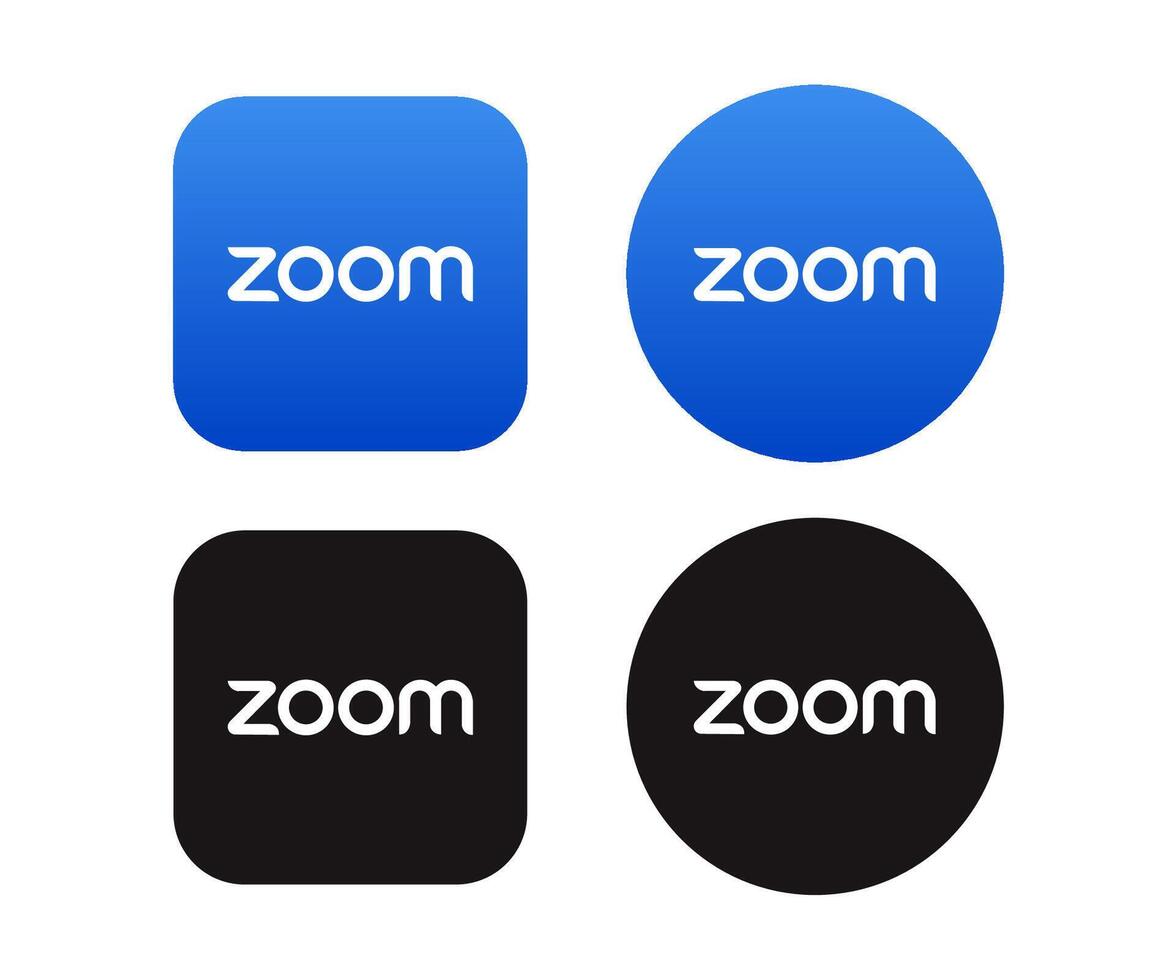 Zoom Logo In Square And Round Background vector