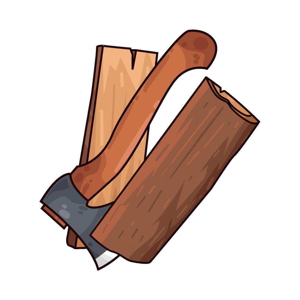 ax splitting wood vector
