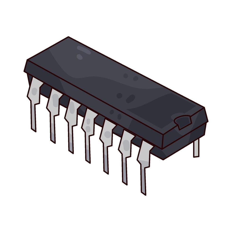 Illustration of chip bridge vector
