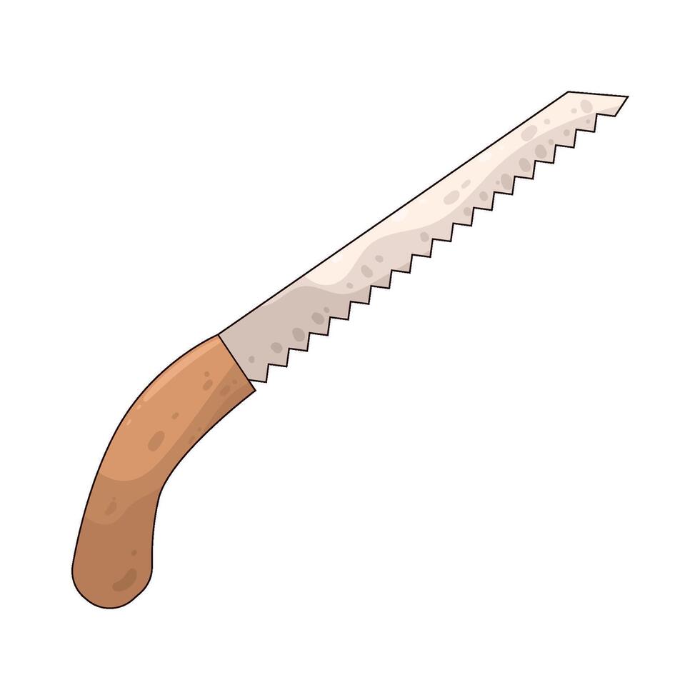 Illustration of keyhole saw vector
