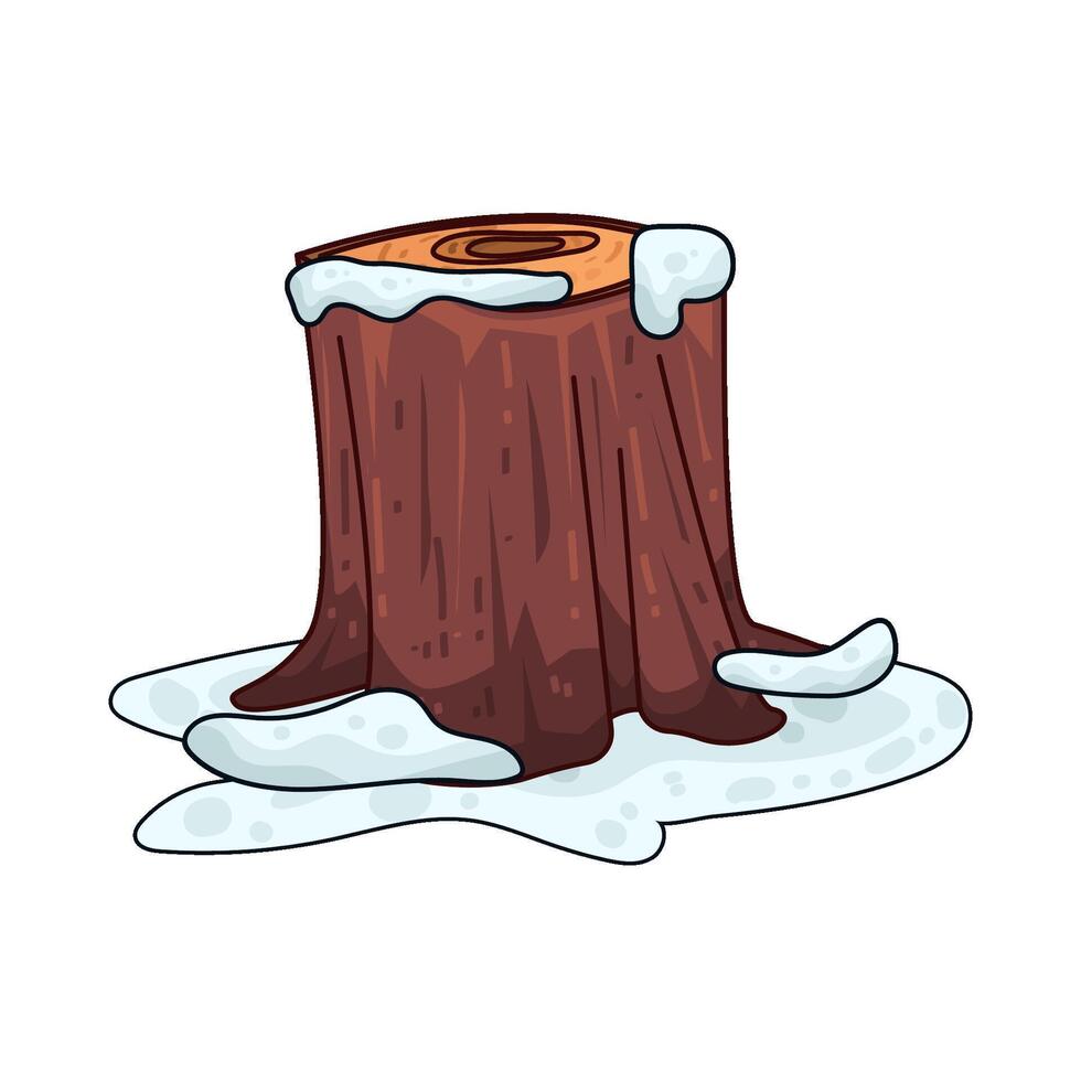 illustration of snowy wood vector