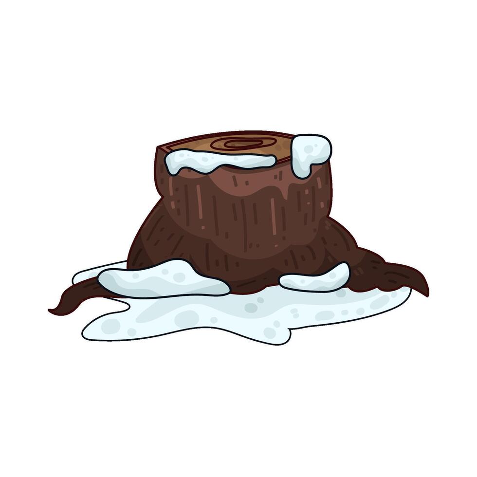 snowy wood illustration vector