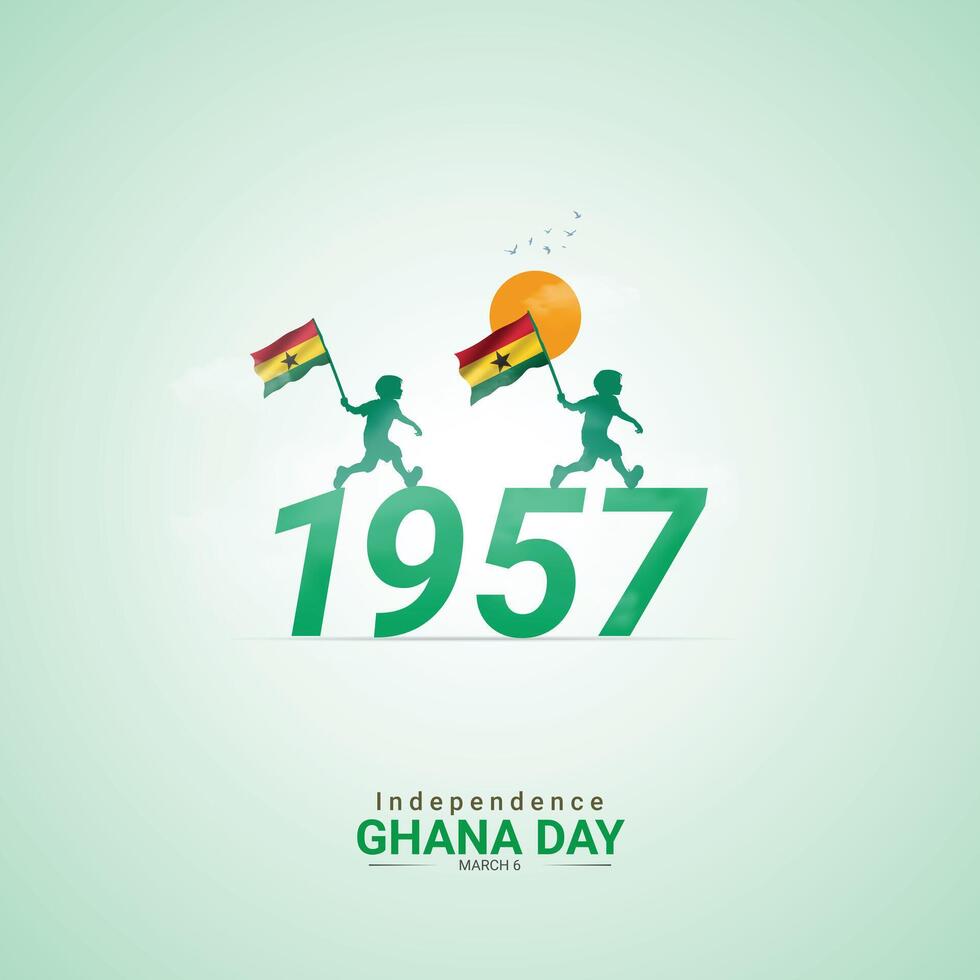 Independence Ghana Day. March 6th A Day That Changed Ghana Forever. vector