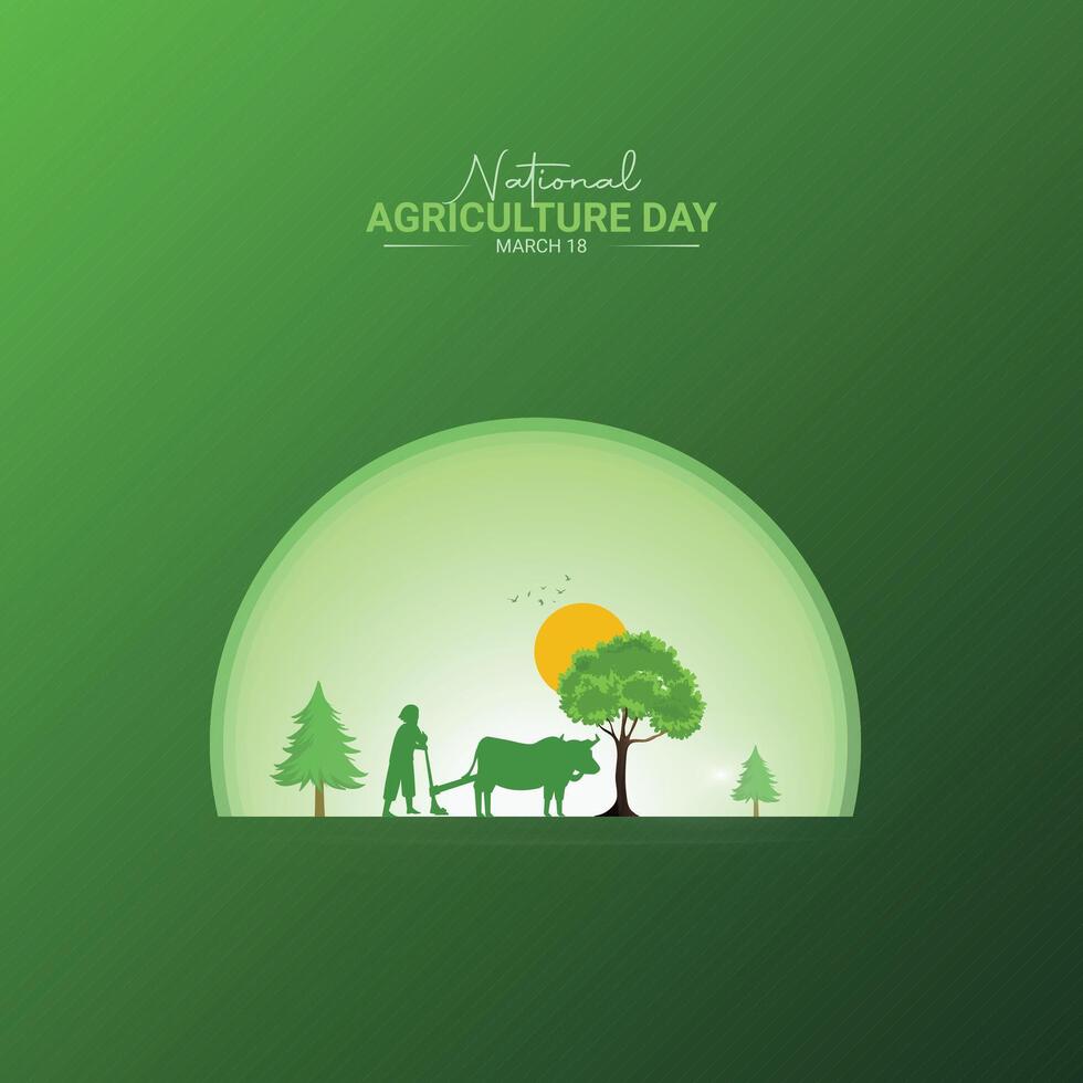 illustration on the theme of National Agriculture day observed each year during March. vector
